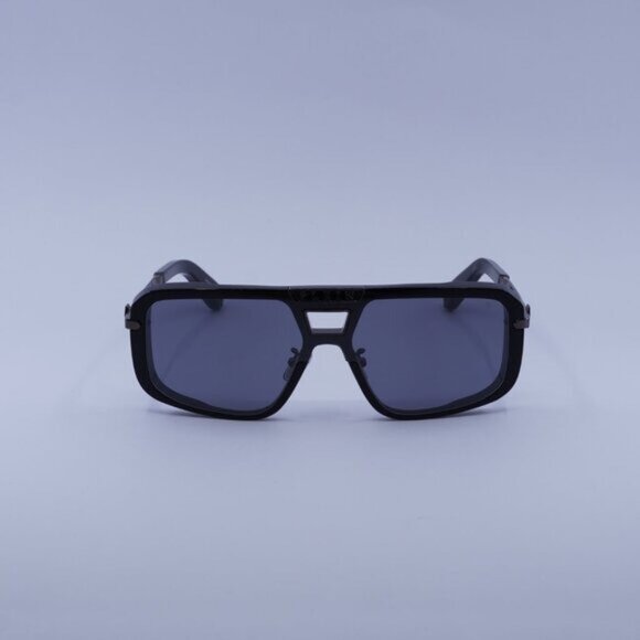 Philipp Plein SPP008M 700X Sunglasses Black Aviator Frame, Grey Lenses - Picture 2 of 10